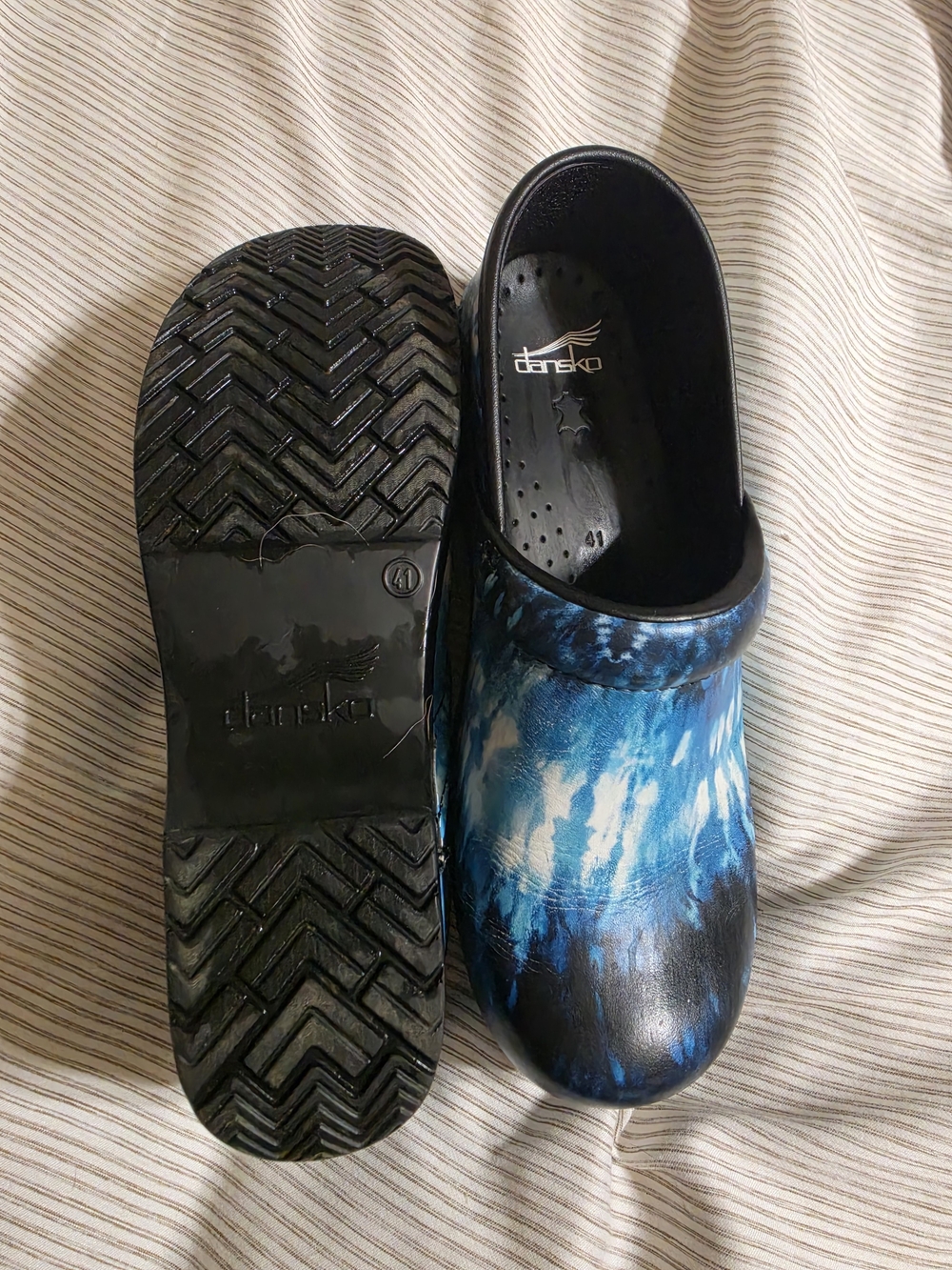 Dansko Kids Blue Tie-Dye Clog